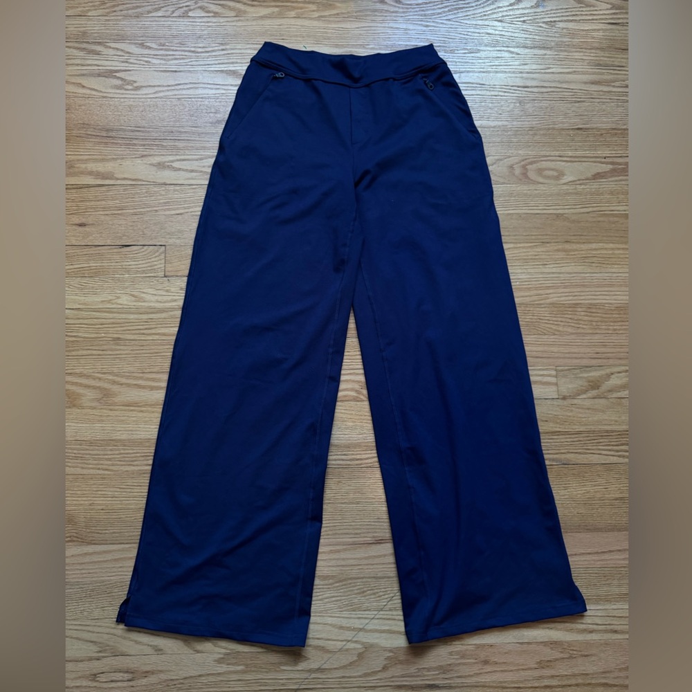 Navy Blue Wide-Leg Pants